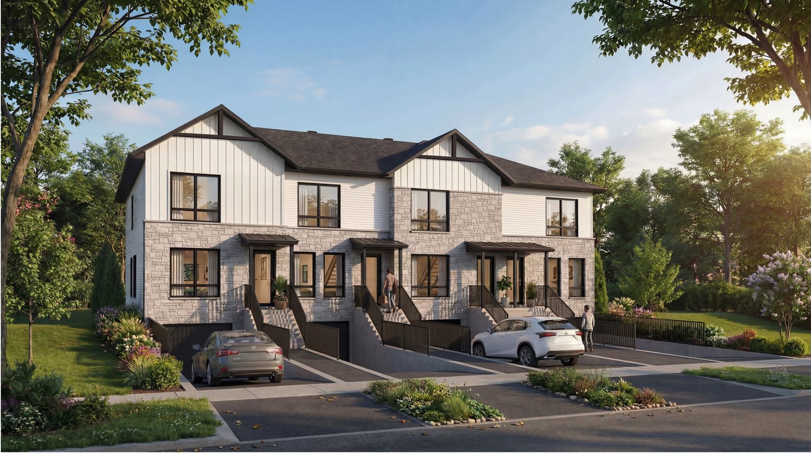 2 × 3 maisons de ville réalisées — Développement Terracorp inc.